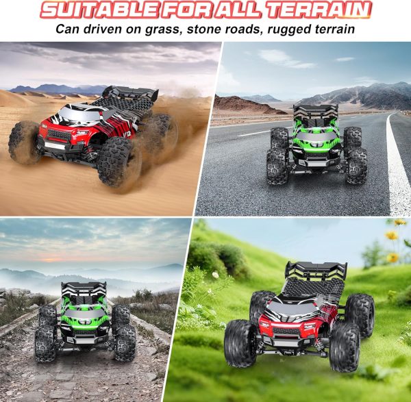 1/16 Brushless Remote Control Car, Electric 4WD RC Truck Max 43 MPH Fast RC Cars, All Terrains High Speed RC Monster Truck with Two 2S Lipo Batteries for Adults & Boys - Image 6