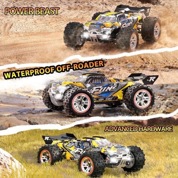 1/18 Scale All Terrains RC Cars for Adults, Brushless 37 MPH Fast Electric Car with 2.4 GHz Remote Control, 4X4 Off-Road Truck with Two Rechargeable Batteries, Gifts for Boys - Image 7