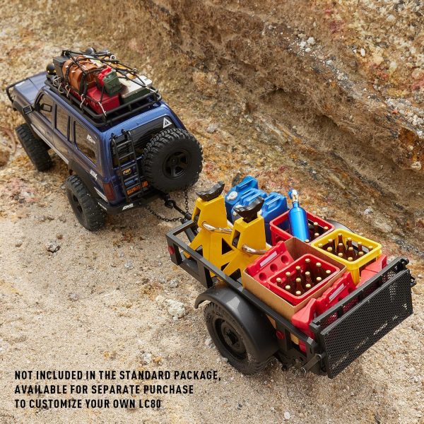 BEEZRC FMS RC Crawler 1/18 FCX18 Land Cruiser LC80 RTR Toyota Licensed 4WD RC Rock Truck 2.4Ghz 900mAh Hobby Grade RC Car Model Mini Remote Control Car Off Road Vehicle FMS11831RTRYL (Yellow) - Image 9