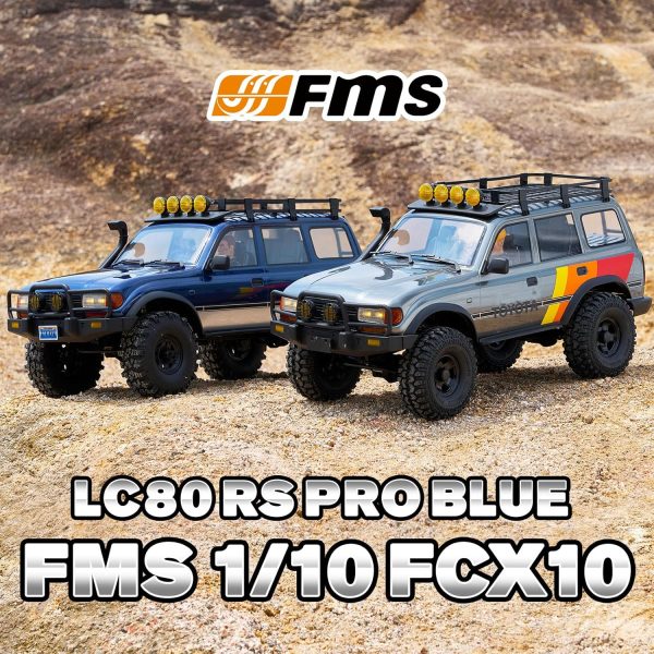 FMS 1/10 LC80 Brushless RC Crawler Pro, 2.4Ghz FCX10 Toyota RC Rock Crawler with Lighting and Two-Speed, Hobby Grade Offroad RC Car for Adults, RS Without Battery and Charger (Blue) - Image 3