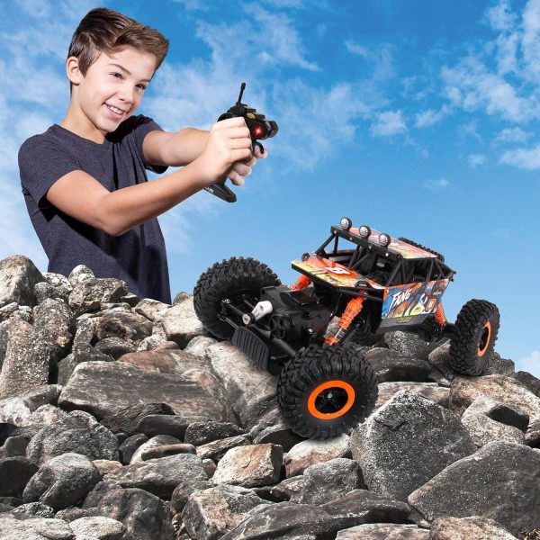 NKOK Mean Machine 1/16 R/C Rock Crawler Series [2.4GHz] Rock Crawler Fang, Innovative Suspension System, Powerful Motor, Grippy Tires, 150-foot Range, Pistol Grip Controller, Real time 4x4 - Image 6