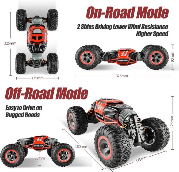 BEZGAR 1:14 Scale 4WD RC Crawler Truck - 15 Km/h All Terrain Electric Toy Car with Rechargeable Battery for Kids, Teens and Adults - Image 8