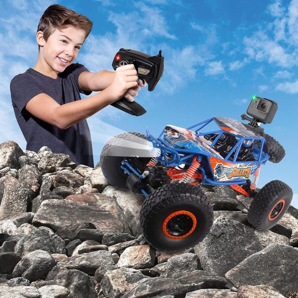 NKOK Mean Machines 1:10 2.4GHz RC 4x4 Xtreme RC Goliath, Off-Road Truck, RTR, Designed for Rough Terrain Climbing, Pistol Grip Full Function Controller, Powerful Motor, Action Camera Mount - Image 3