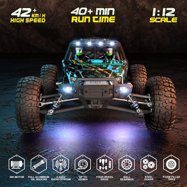 HAIBOXING 2995 Remote Control Truck 1:12 Scale RC Buggy 550 Motor Upgrade Version 42KM/H High Speed RC Cars, Electric Powered 4X4 Off-Road RTR Ideal Hobby for Kids& Adults 40+ Min Play - Image 4