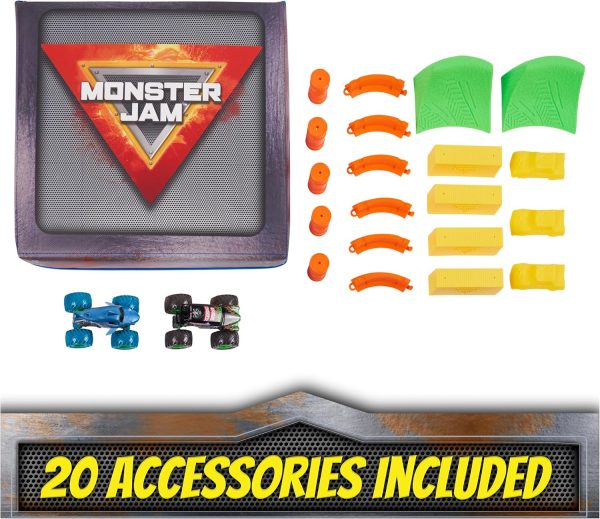 Monster Jam, Ultimate Arena Playmat & Storage with 2 Exclusive Monster Trucks, 1:64 Scale, 20 Accessories, Kids Toys for Boys and Girls Ages 4 and Up - Image 9