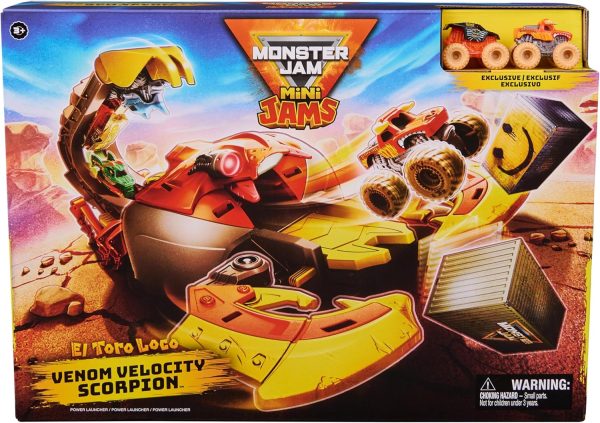 Monster Jam Mini, El Toro Loco Venom Velocity Scorpion Playset, 2 Exclusive Die-Cast El Toro Loco and Max-D Monster Truck, Kids Toys for Boys Ages 3+ - Image 3