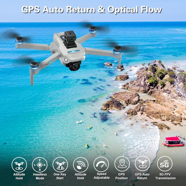 Drone with 4K UHD Camera for Adults,GPS RC Drone Brushless Motor,Upgraded Tablet Screen,2 Axis Gimbal EIS, Smart FPV Foldable Quadcopter for Beginners, Auto Return, Follow Me, Waypoints, 60 Mins Flight Time,Gift Drone, with Obstacle Avoidance - Image 5