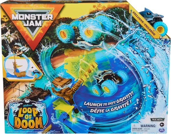 Monster Jam, Megalodon Loop of Doom Stunt Playset with Exclusive 1:64 Scale Die-Cast Monster Truck for Kids Toys for Boys Ages 3 4 5 6 and Up - Image 3