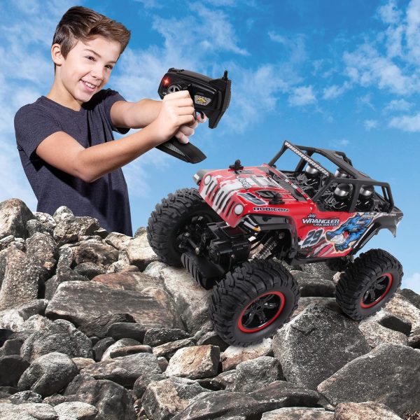 Mean Machine 4x4 Offroad Rock Crawler 2.4GHz 1/14 Scale R/C (RTR) Jeep Wrangler Unlimited, Multicolored - Image 6