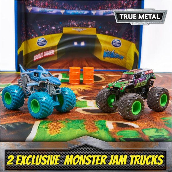 Monster Jam, Ultimate Arena Playmat & Storage with 2 Exclusive Monster Trucks, 1:64 Scale, 20 Accessories, Kids Toys for Boys and Girls Ages 4 and Up - Image 4