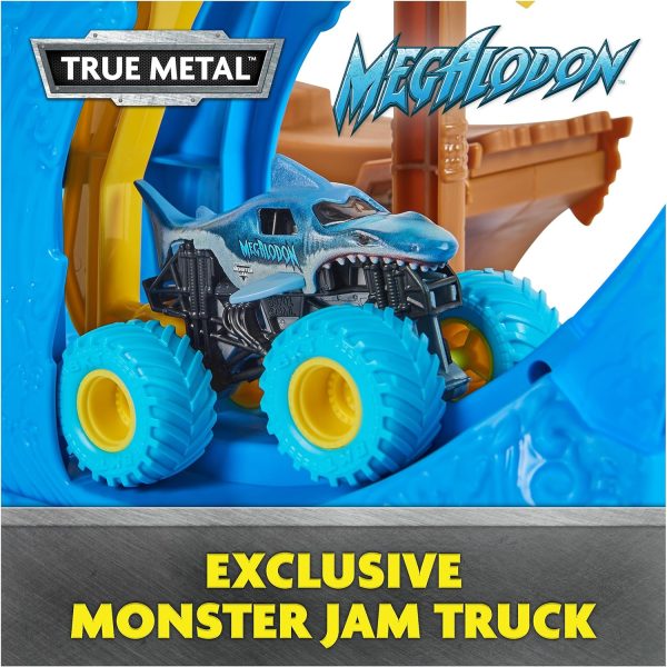 Monster Jam, Megalodon Loop of Doom Stunt Playset with Exclusive 1:64 Scale Die-Cast Monster Truck for Kids Toys for Boys Ages 3 4 5 6 and Up - Image 6