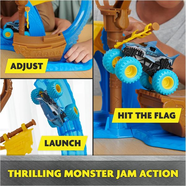 Monster Jam, Megalodon Loop of Doom Stunt Playset with Exclusive 1:64 Scale Die-Cast Monster Truck for Kids Toys for Boys Ages 3 4 5 6 and Up - Image 5