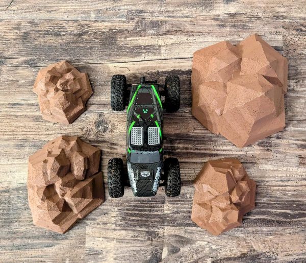 RC Crawler Large Rock Obstacles for 1/18th 1/24th scale trucks - Made in the USA (Brown) - Image 3