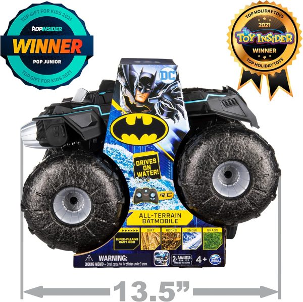 DC Batman, All-Terrain Batmobile Remote Control Vehicle, Water-Resistant Batman Toys for Boys Aged 4 and Up - Image 3