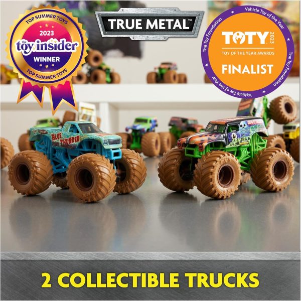 Monster Jam, Mystery Mudders 2-Pack Monster Trucks, Official 1:64 Die-Cast Vehicles, Wash to Reveal (Styles Will Vary), Kids Toys for Boys 3 and Up - Image 5