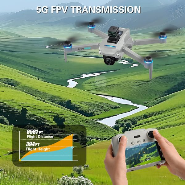 Drone with 4K UHD Camera for Adults,GPS RC Drone Brushless Motor,Upgraded Tablet Screen,2 Axis Gimbal EIS, Smart FPV Foldable Quadcopter for Beginners, Auto Return, Follow Me, Waypoints, 60 Mins Flight Time,Gift Drone, with Obstacle Avoidance - Image 6