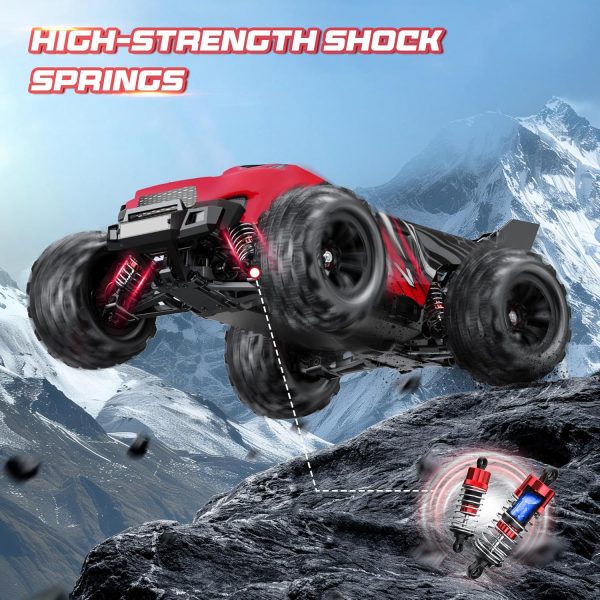 1/16 Brushless Remote Control Car, Electric 4WD RC Truck Max 43 MPH Fast RC Cars, All Terrains High Speed RC Monster Truck with Two 2S Lipo Batteries for Adults & Boys - Image 5