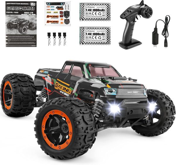 HAIBOXING Remote Control Car 16889, 1:16 Scale 2.4Ghz RC Cars 4x4 Off Road Trucks, Waterproof RTR RC Monster Truck 36KM/H, Toys for Kids and Adults with 2 Batteries 35+ mins Play - Image 2