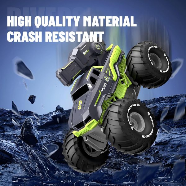 Remote Control Monster Truck 1:16 All Terrains RC Car Boat with Water Spray Gun Waterproof and Durable 4WD Amphibious Off-Road RC Truck Boys and Girls Gifts for Kids Toy Ages 6 7 8 9 10+ - Image 10