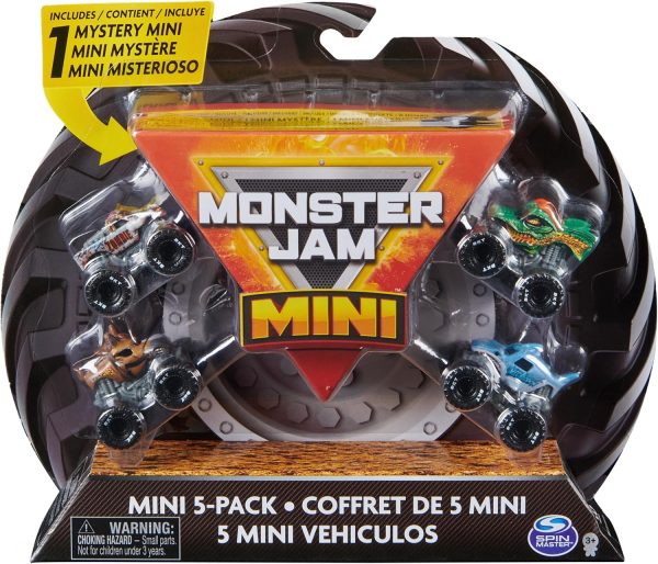 Monster Jam, Official Mini 5-Pack with Mystery Collectible Monster Truck, 1:87 Scale, Kids Toys for Boys and Girls Ages 3 and up - Image 2