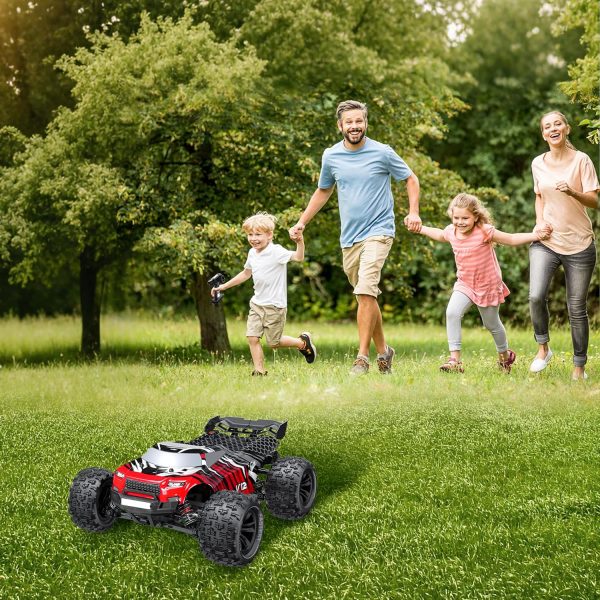 1/16 Brushless Remote Control Car, Electric 4WD RC Truck Max 43 MPH Fast RC Cars, All Terrains High Speed RC Monster Truck with Two 2S Lipo Batteries for Adults & Boys - Image 8