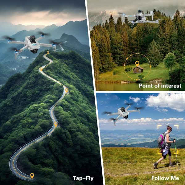 Drone with 4K UHD Camera for Adults,GPS RC Drone Brushless Motor,Upgraded Tablet Screen,2 Axis Gimbal EIS, Smart FPV Foldable Quadcopter for Beginners, Auto Return, Follow Me, Waypoints, 60 Mins Flight Time,Gift Drone, with Obstacle Avoidance - Image 7