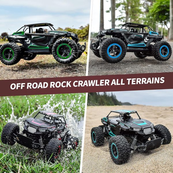 BEZGAR TB142 Remote Control Car - 1:14 Scale RC Cars, 20 Km/h 2WD All-Terrains Electric Off-Road Vehicle Truck Crawler Toy with Two Rechargeable Batteries for Boys Kids and Adults - Image 7